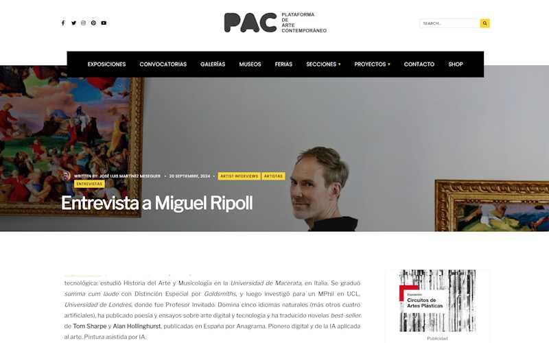 Interview with contemporary art magazine PAC